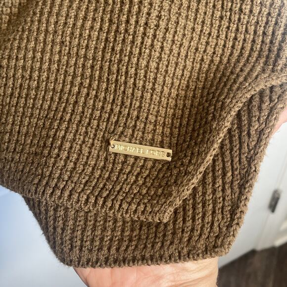 Michael Kors Women's Waffle Knit Cowl Neck Sweater Sz L Long Sleeve Cozy Modern - Picture 4 of 13